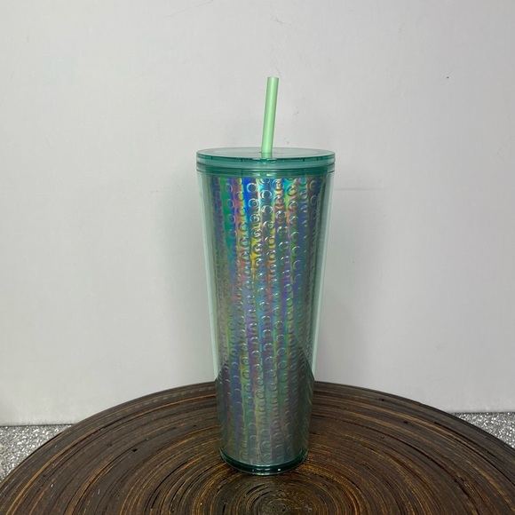 Starbucks Iridescent Green Bubble Tumbler Venti Cold Cup NWT - Picture 5 of 5
